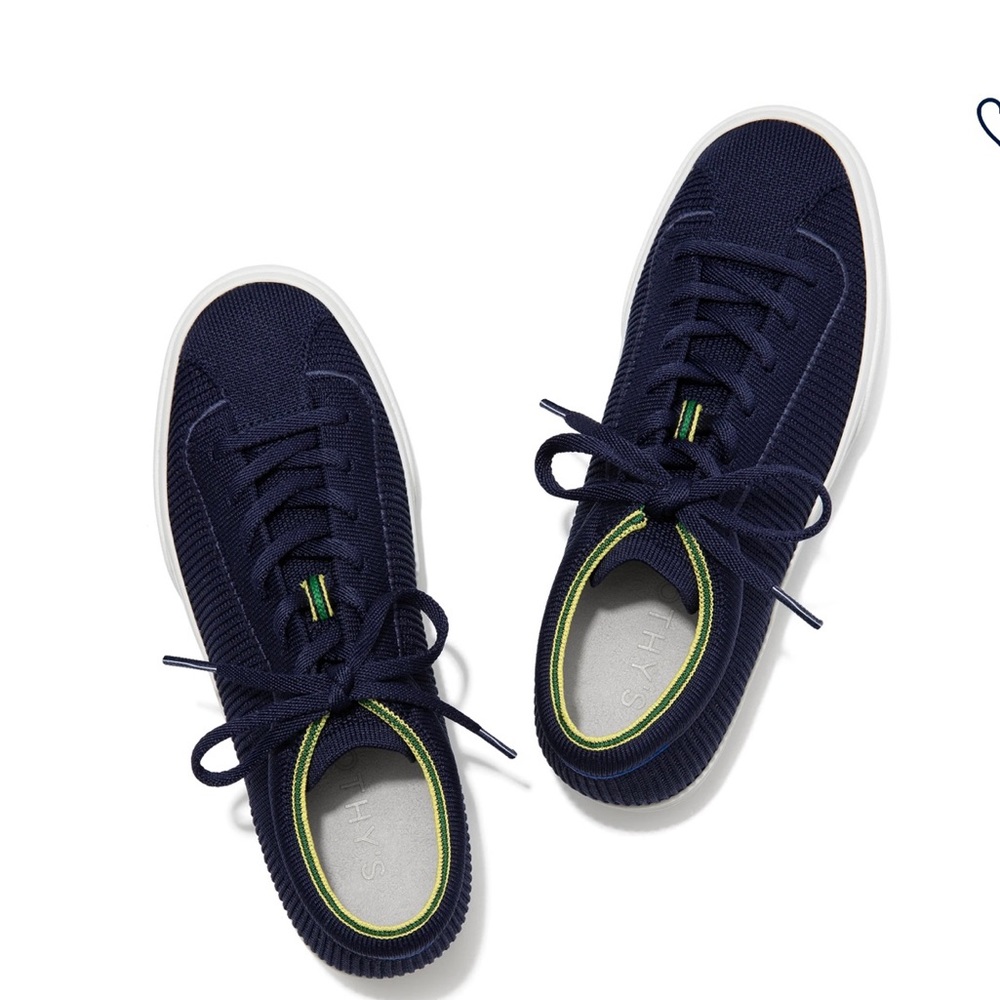 Blue Rothys lace up shoes